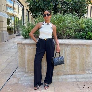 GORGEOUS MANGO Knitted Top w Contrast Details